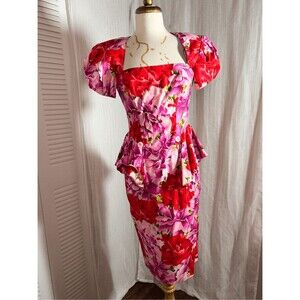 Barbara Barbara Dress Size 6 Vintage 80's  English Garden Dress